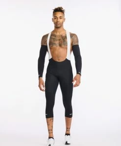 2XU - Aero Cycle Knee Warmers - Unisex - Black/White - 2023