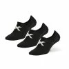 2XU - Invisible Unisex Socks 3-Pack - Black/White - 2023
