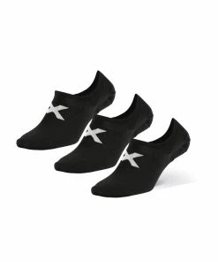 2XU - Invisible Unisex Socks 3-Pack - Black/White - 2023