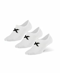 2XU - Invisible Unisex Socks 3-Pack - White/Black - 2023