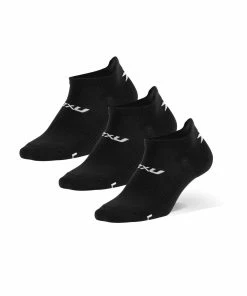 2XU - Unisex Ankle Socks , 3-Pack - Black/White - 2023