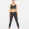 2XU - Women's Motion Mid Rise Compression Tights - Black/Cloud Blue