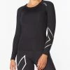 2XU - Women's Core Compression Long-Sleeve Top 2023 - Black/Silver