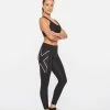 2XU - Aero Vent Mid-Rise Compression Tights - Women's - Black/Silver Reflective