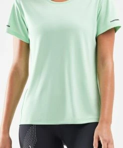 2XU - XVENT Women's G2 Short-Sleeve Tee - Neo Mint/Silver Reflective