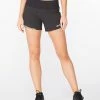 2XU - Aero 4" Shorts - Women's - Black/Silver Reflective
