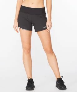 2XU - Aero 4" Shorts - Women's - Black/Silver Reflective