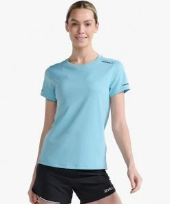 2XU - Aero Tee - Women's - Bluejay/Black Reflective