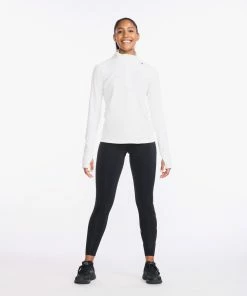 2XU - Ignition 1/4 Zip - Women's - White/White Reflective