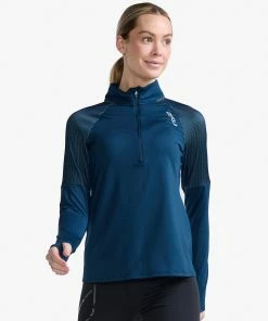 2XU - Light Speed 1/2 Zip - Women's - Moonlight/Silver Reflective