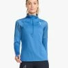 2XU - Light Speed 1/2 Zip - Women's - Starling/Mirage Reflective