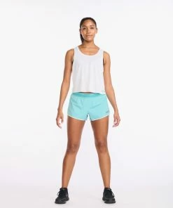 2XU - Light Speed Tech Crop Singlet - Women's - White/Porcelain Reflective