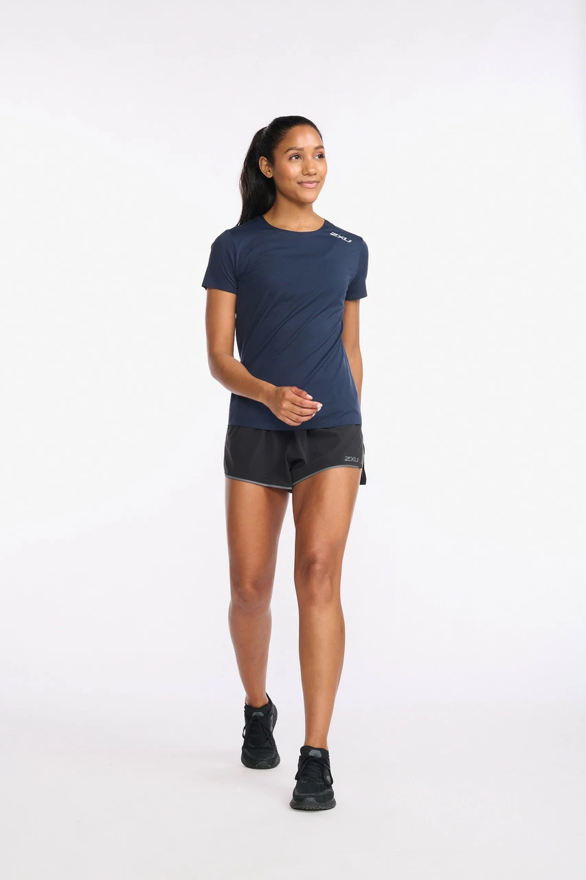 2XU - Light Speed Tee - Women's - Midnight/Silver Reflective - Image 3