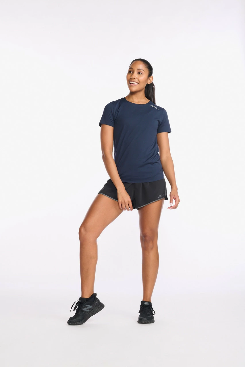 2XU - Light Speed Tee - Women's - Midnight/Silver Reflective - Image 4