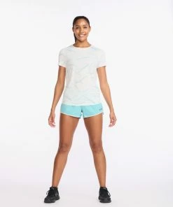 2XU - Light Speed Tee - Women's - Soft Focus/Porcelain Reflect