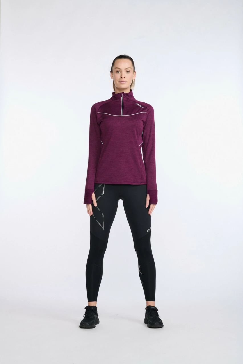 2XU - Ignition 1/4 Zip - Women's - Beet/Silver Reflective - Image 8