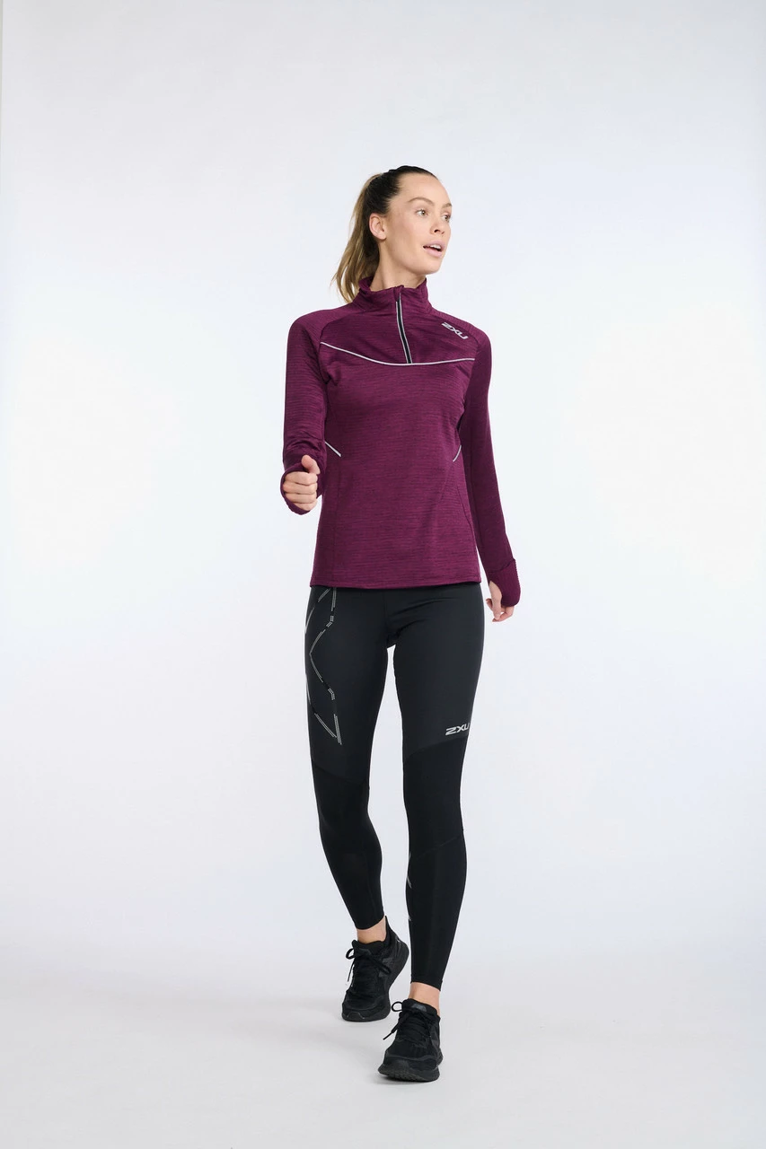 2XU - Ignition 1/4 Zip - Women's - Beet/Silver Reflective - Image 9