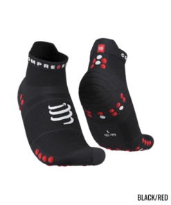 Compressport - Pro Racing Socks V4.0 Run Low - Unisex - Black/Red