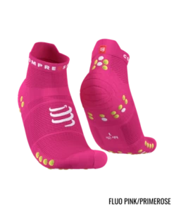 Compressport - Pro Racing Socks V4.0 Run Low - Unisex - Fluo Pink/Primerose