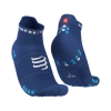 Compressport - Pro Racing Socks V4.0 Run Low - Unisex - Sodalite/Fluo Blue
