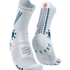 Compressport - Pro Racing Socks V4.0 Trail - Unisex - White/Fjord Blue