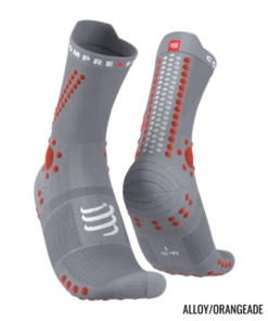 Compressport - Pro Racing Socks V4.0 Trail - Unisex - Alloy/Orangeade