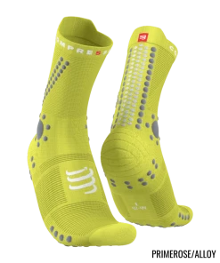 Compressport - Pro Racing Socks V4.0 Trail - Unisex - Primerose/Alloy