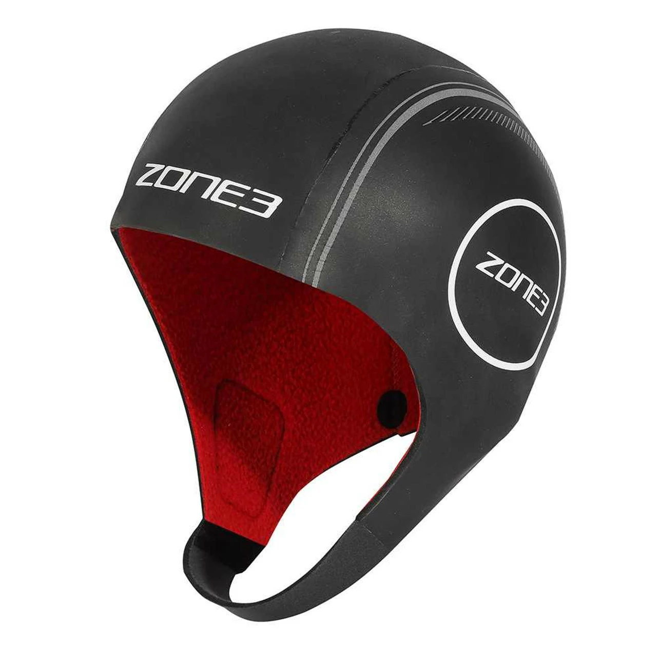 Zone 3 Zone3 - Heat-Tech Unisex Neoprene Swim Cap - Black/Silver/Red - 2023 1 Zone 3 Zone3 - Heat-Tech Unisex Neoprene Swim Cap - Black/Silver/Red - 2023