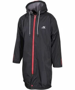 Zone 3 Zone3 - Unisex Polar Fleece Parka Robe Jacket - Black/Grey - 2023