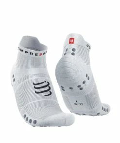 Compressport - Pro Racing Socks V4.0 Run Low - Unisex - White/Alloy